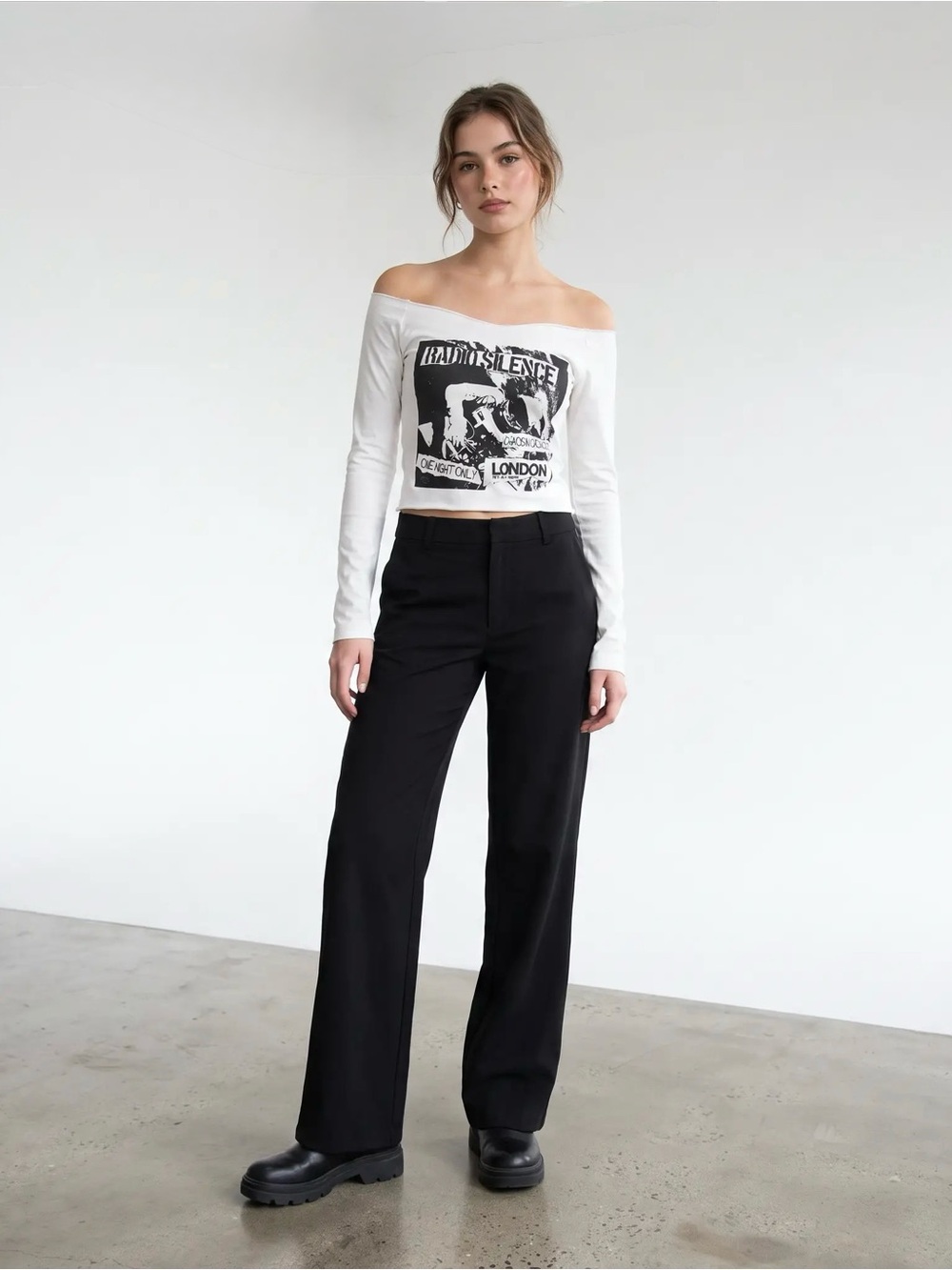 Brandy Melville / John Galt Bonnie Radio Silence Off-The-Shoulder Top